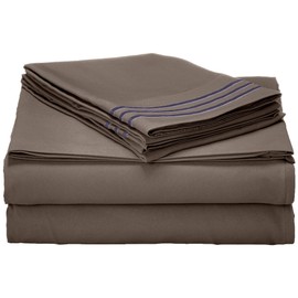 Elegant Comfort 1500 Thread Count Wrinkle  Fade Resistant Egyptian Quality Ultra Soft Luxurious 4-Piece Bed Sheet Set, King, Gray                     