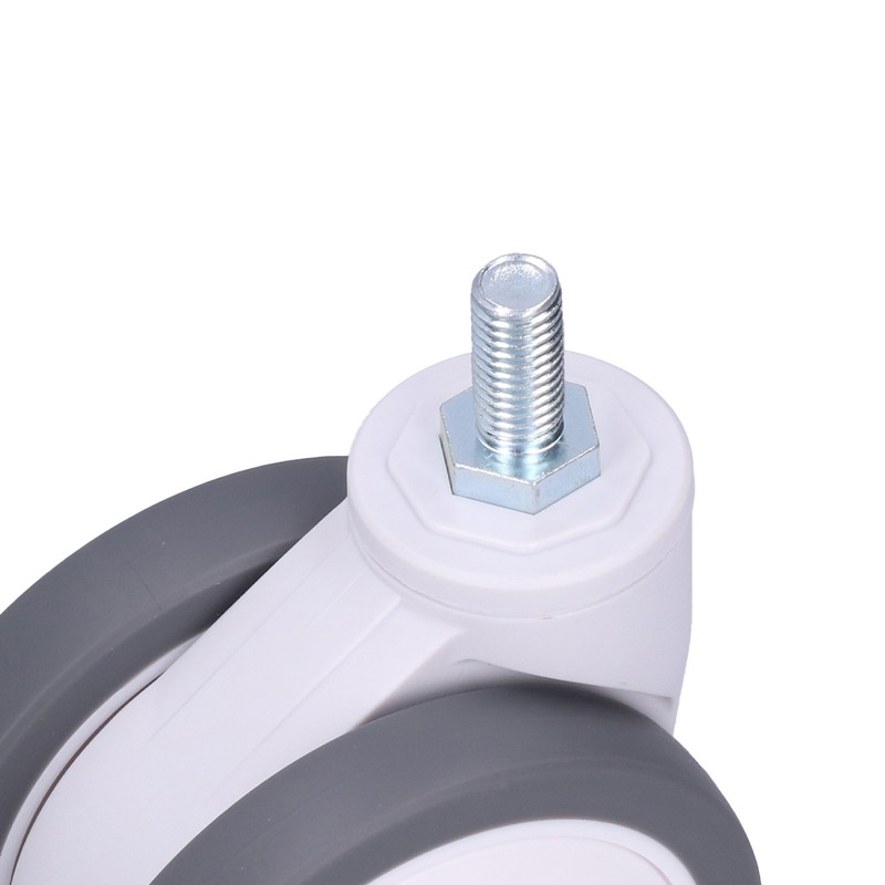 Caster 4in TPR M12 Universal Swivel Silent Rolling Wheel Accessory
