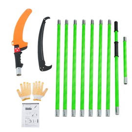 30Ft Manual Tree Pruning Saw Nine Knots Green Light and Extensible for Pruning Tall Trees and Suitable for Tree Work