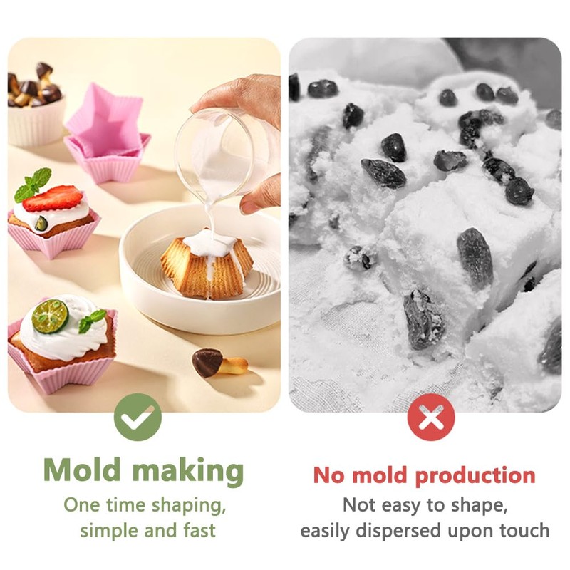 YASYU 5Pcs Silicone Baking Cups Muffin Liners, Reusable Baking Cups