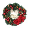 Christmas Wreath Snow Pine Cone Xmas Ball Wreath for Indoor