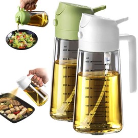 Glass Olive Oil Sprayer - 2 in 1 Dispenser for Cooking & BBQ