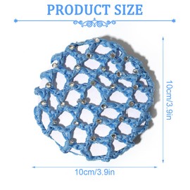 AOEVUIR Pack of 3 Bun Net Hair Net Bun Bun Hair Styling Aid Fabric Knot Net for Gymnastics Rhythmic Sports Gymnastics Ballet (3 Colours)