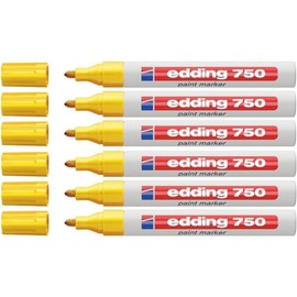 Edding gloss lacquer, bullet tip, broad marker. yellow