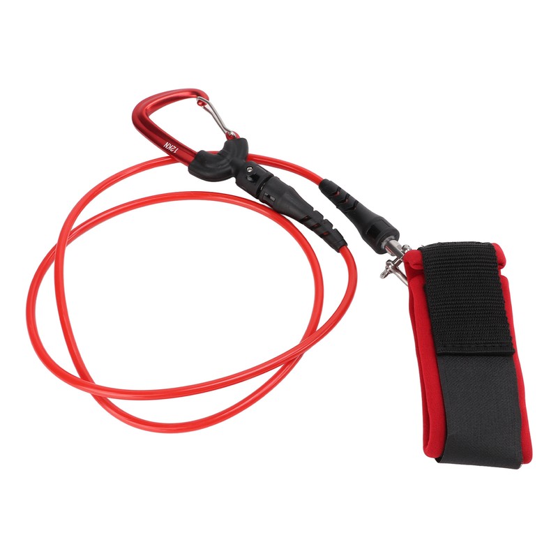 Freediving Lanyard Leash Diving Safety Rope Cable with Wristband Carabiner