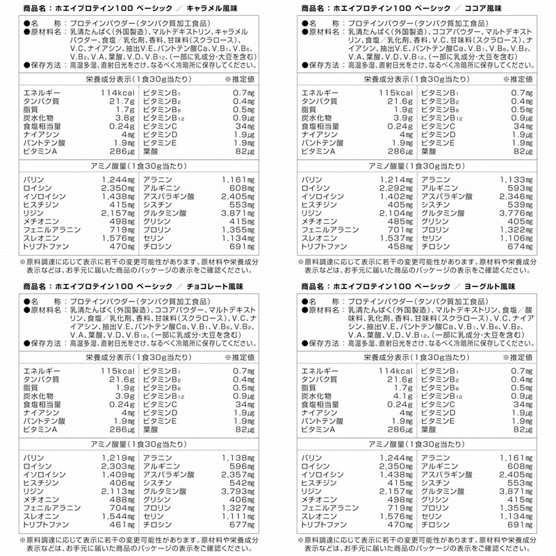 グロング プロテイン お試し セット ベーシック ホエイ 4種 小分け 個包装 国内製造