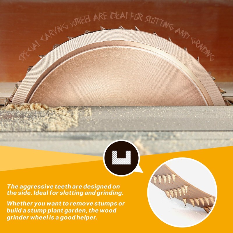 BLEKOO 5PC Angle Grinder Wood Carving Disc Set, 4" &