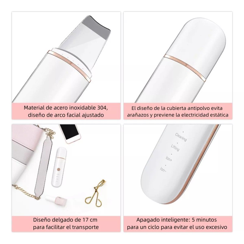 Monstyle Skin Scrubber, Ultrasónico Exfoliación Limpiador Cuidar Piel