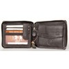 Kabana Brown Zip-Around Genuine Leather Wallet Without Logos or Markings