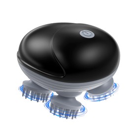 ORlA Cat Massager, Handheld Pet Massager, Cordless Electric Head massager with 4 Rotating Massage Heads, 96 Massage Nodes, and Waterproof Scalp Massager for Cat or Dog Relax (Black)