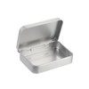 sourcing map Metal Tin Box Containers, 3.4x2.4x0.7 Inch Silver Rectangular