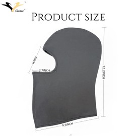 Castaic Summer UV Protection Breathable Face Mask, Motorcycle Ski Scarf for Men/Women (Dark Gray)