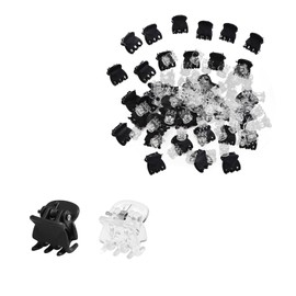 DERRON Mini Hairpin Bangs Hair Pin Simple 50pcs Black and White (25pcs each) Female Side Bangs Clip Cute Small