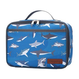 Insulated Lunch Bag for Children/Teens/Kids - Lunch Box for Daily Office Work School Outdoor Activities - Reusable Leakproof Cooler Bag Picnic Zipper Organizer (Shark)