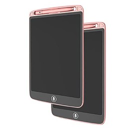 LCD Writing, Drawing Pads Erasable Reusable Portable Doodle Board Gifts for Kids, Office (8.5 Inch 2 Pack, Pink)