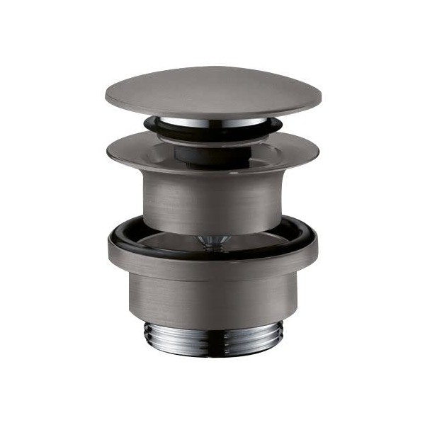 hansgrohe, Push-Open Replacement 3-inch Brushed Black Chrome, 50100341 Sink Drain