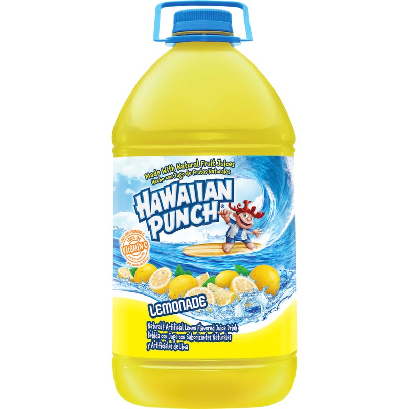 Hawaiian Punch Lemonade Fruit Juice Drink, 1 Gal Bottle, Caffeine-free,