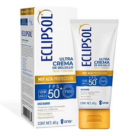Eclipsol Ultra Crema Protector Solar Facial y Corporal FPS50+, Hipoalergénico, Textura Ligera y Resistente al Agua, Uso Diario para Toda la Familia, 60 g