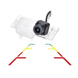 Vlicevrn Fisheye Vehicle Panoramic Car Rear View Camera Wide Viewing Angle Night Vision Parking Camera for Hyundai Elantra Touring/Hyundai i30 /Hyundai Coupe S3 / Tiburon Hyundai Genesis (White)