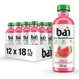 Bai Antioxidant Infused Water Beverage, Kula Watermelon, with Vitamin C and No Artificial Sweeteners, 18 Fluid Ounce Bottle, 12 Pack