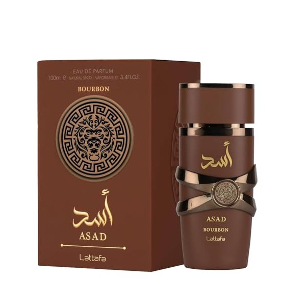 Lattafa Asad Bourbon for Unisex Eau de Parfum Spray, 3.4