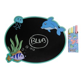 DUCKIEZ Childs Chalkboard with Chalk. Multiple Designs, Design Chosen at Random. Ideal Party Bag Filler, School Giveaway or Gift! (Ocean, 6)