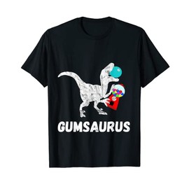 Bubble Gum Saurus Gumball Machine Chewing Dinosaurs T-Rex T-Shirt