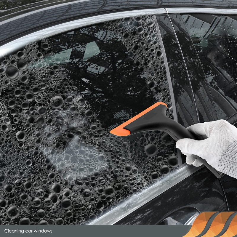 EHDIS 1PCS Window Squeegee with Handle, Flexible Rubber Squeegee, Shower