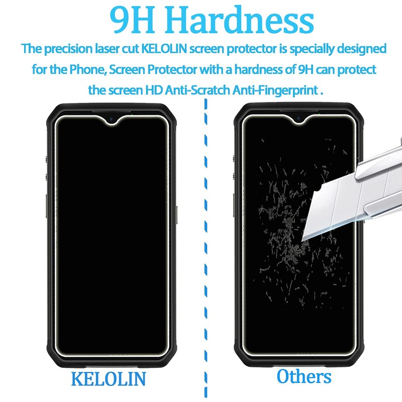 [3 Pack] KELOLIN Tempered Glass Screen Protector for Ulefone Armor