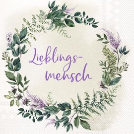 Serviettes "Kranz Lieblingsmensch" 20 Pieces