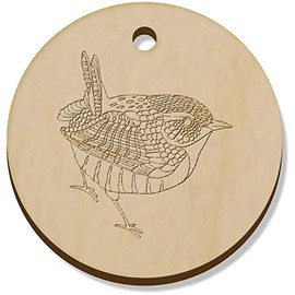 Azeeda 11 x 34mm 'Wren' Wooden Pendants/Charms (PN00013452)