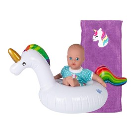 Adora Splash Time Babies Collection, 8.5” Baby Doll with Sweet Baby Smell, Premium QuickDri Vinyl and Machine Washable, Includes Clothes and Accessories, Birthday Gift For Ages 3+ - Magical Unicorn