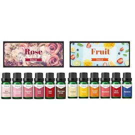 ESSLUX Fragrance Oil, ESSLUX Rose and Fruits Collections Scented Oils, Soap & Candle Making Scents, Essential Oils Gift Set for Home Diffuser