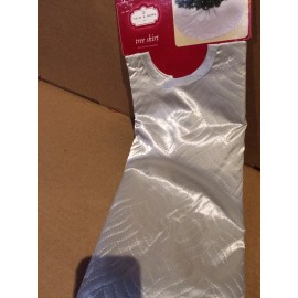 48" Diameter Silver Tree Skirt By Trim A Home New NOS