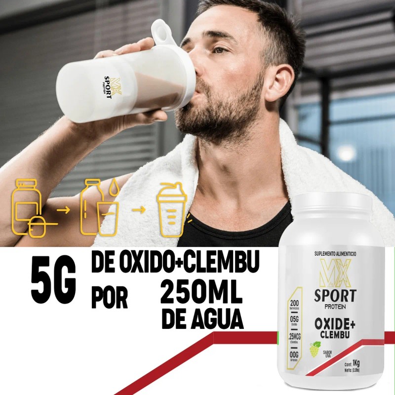 Óxido Nítrico + Clembuterol Mx Sport 1kg Pre Entreno Sabores