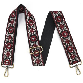 LVYOUME Purse Strap Brushed Brass Hardware 2" Wide Replacement Crossbody Straps Adjustable Shoulder Strap Extra Long Bag Strap for Crossbody Handbags…