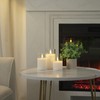 Homemory Homemory Clear Glass Flameless Candles, Pure White Wax Battery