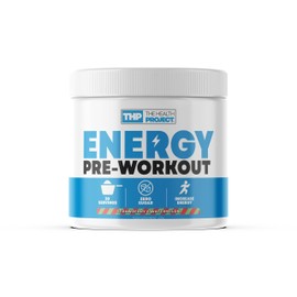 The Health Project Pre Workout Powder with Caffeine Powder, Citrulline Malate, Beta Alanine, L Citrulline Gym Supplements for Men - Zero Sugar - 30 Servings - 270g (270 grams, Strawberry & Watermelon)