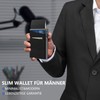WAYAMY Slim Tarjetero Metalico en Efectivo, Antirrobo con Protección RFID,