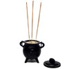Cauldron Cast Iron Witchcraft Pentagram Incense Burner