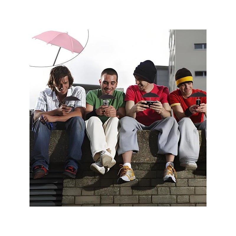 Pddenality 3 PCS Phone Umbrella for Sun with Piggy Suction