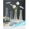 Bamboopack Hand-Made Blown Art Bud Glass Vase - Clear, Modern,