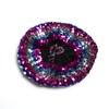 ILUFAM Women Sparkly Sequins Beret Hat Shining Beanie Cap for