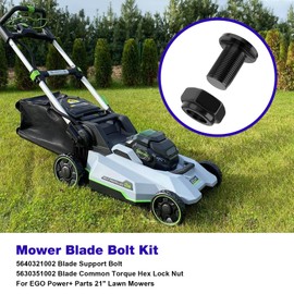 JIOTAR Lawn Mower Blade Bolt Bolt Nut Replacement EGO Power+ Parts 5630351002,5640321002 for EGO 21" Lawn Mowers LM2130, LM2133, LM2130SP, LM2135SP, LM2150SP & LM2156SP -2Packs