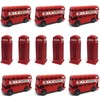 Set of 10 London 3D BUS & TELEPHONE Box Magnet
