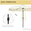 Outsunny 9ft Patio Umbrella with Push Button Tilt and Crank,