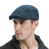 FEINION - Gorro plano de mezcla de lana para hombre,