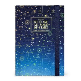Legami - Photo Daily Planner 2025-2026 Stars 16 Month Medium Diary September 2025 to December 2026 Elastic Closure FSC Certified Paper 12 x 18 cm