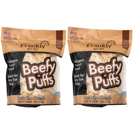 Frankly 2 Pack of Beefy Puffs Dog Treats, 5 Ounces Each, Made in The USA