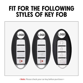 WORCAS Key Fob Cover Case Compatible with INFINITI EX35 FX35 FX37 FX50 G25 G35 G37 JX35 M35 M35H M37 M45 M56 Q40 Q50 Q60 Q70 QX50 QX56 QX60 QX70 4 Button Keyless Entry Remote